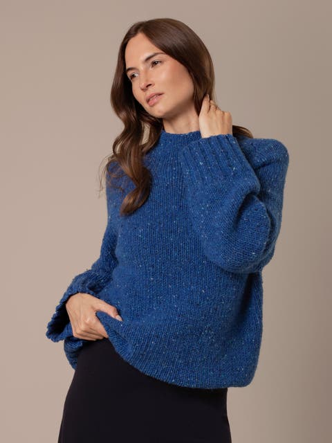 Kilcarra Tweed Funnel Nk Sweater