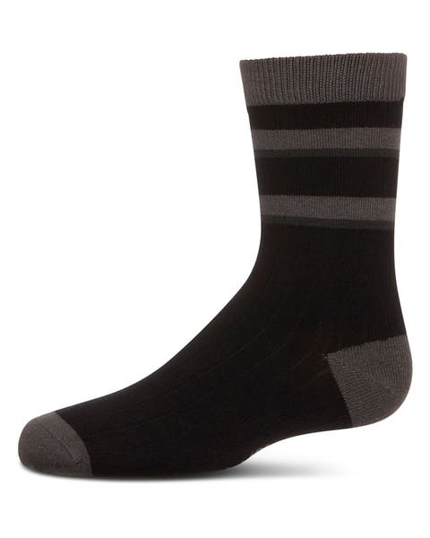 Tonal Stripe Rich Crew Sock (Big Kid)