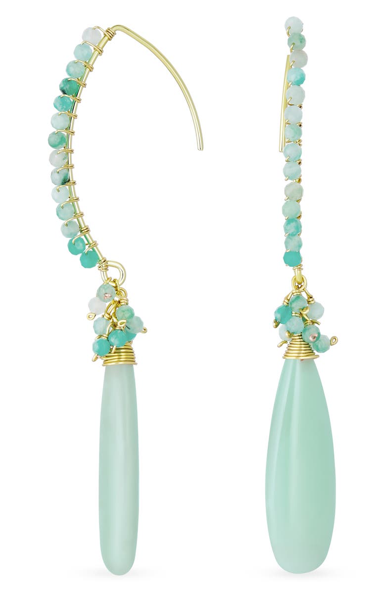 BLING JEWELRY Cluster Teardrop Earrings, Main, color, 