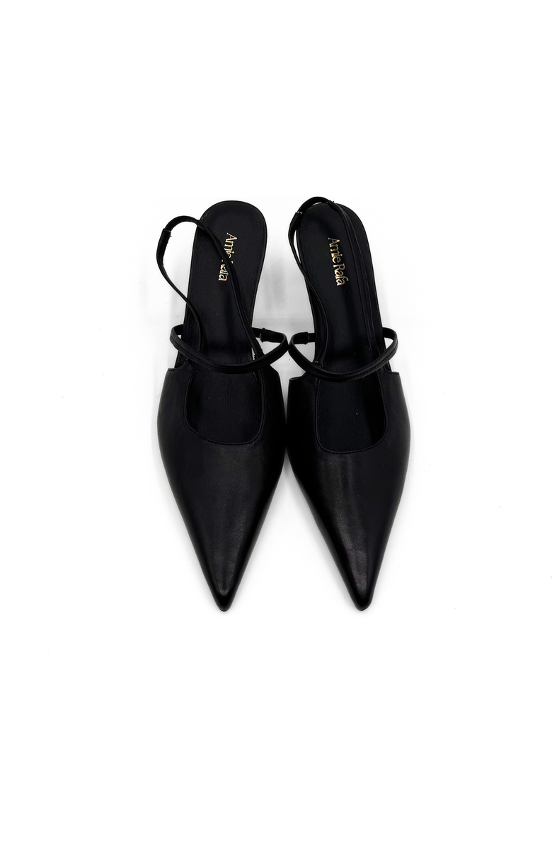 Amie Rafa Connie Slingback Leather Heels, Alternate, color, Black