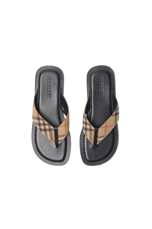 Burberry Pavilion Check Sandal In Sand