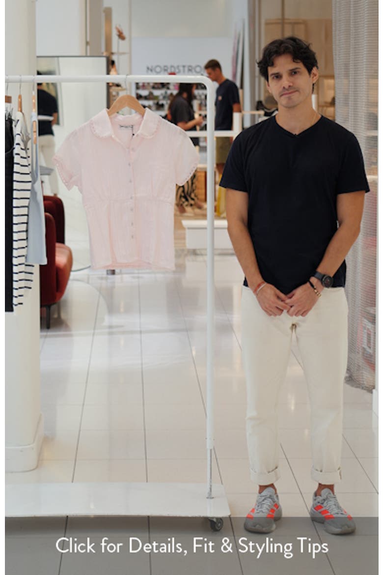 Tyrin Lace Trim Organic Cotton Button-Up Shirt video