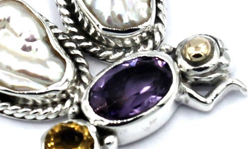 Samuel B. Biwa Pearl Dragonfly Pendant
