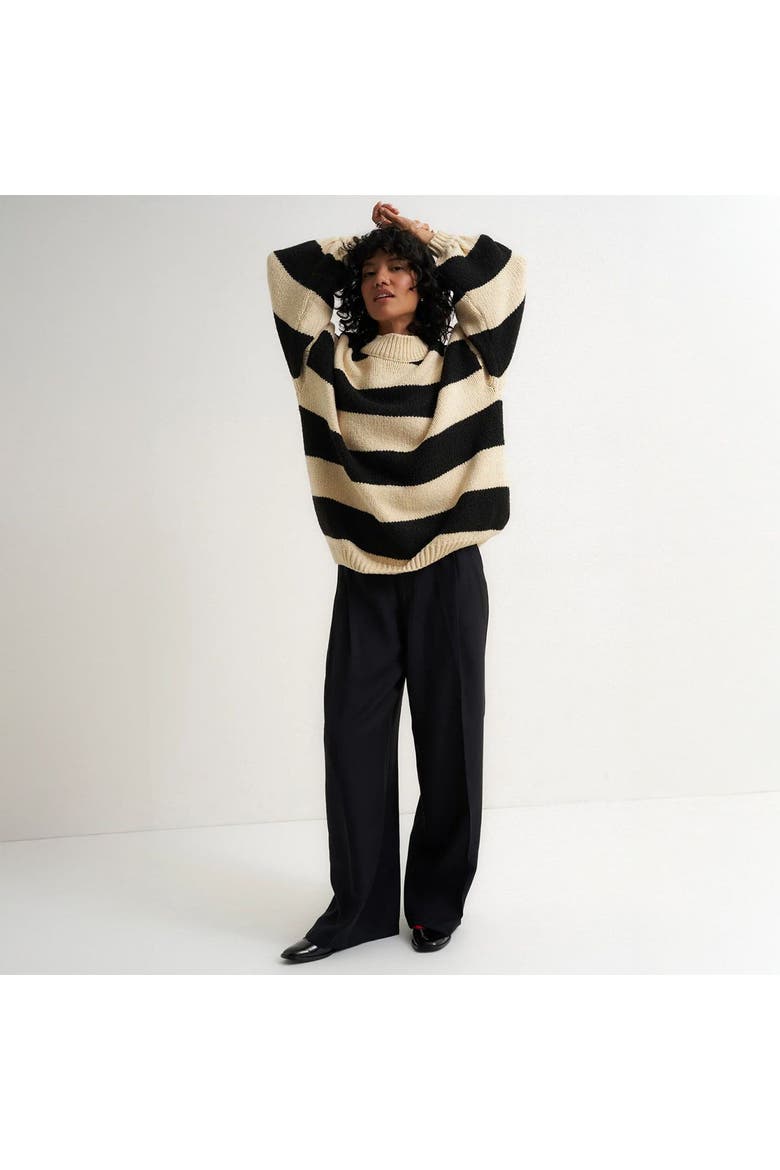 Bellamy Pullover Sweater - Women's, Alternate, color, Black Stripe