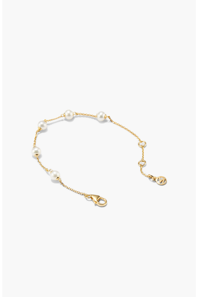 Mini Satellite Bracelet, Alternate, color, Gold / Pearl
