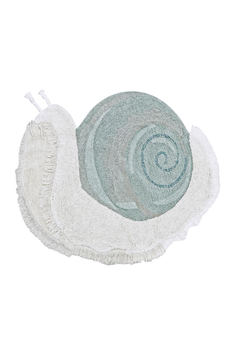 Snail Washable Rug, Alternate, color, BLUE SAGE