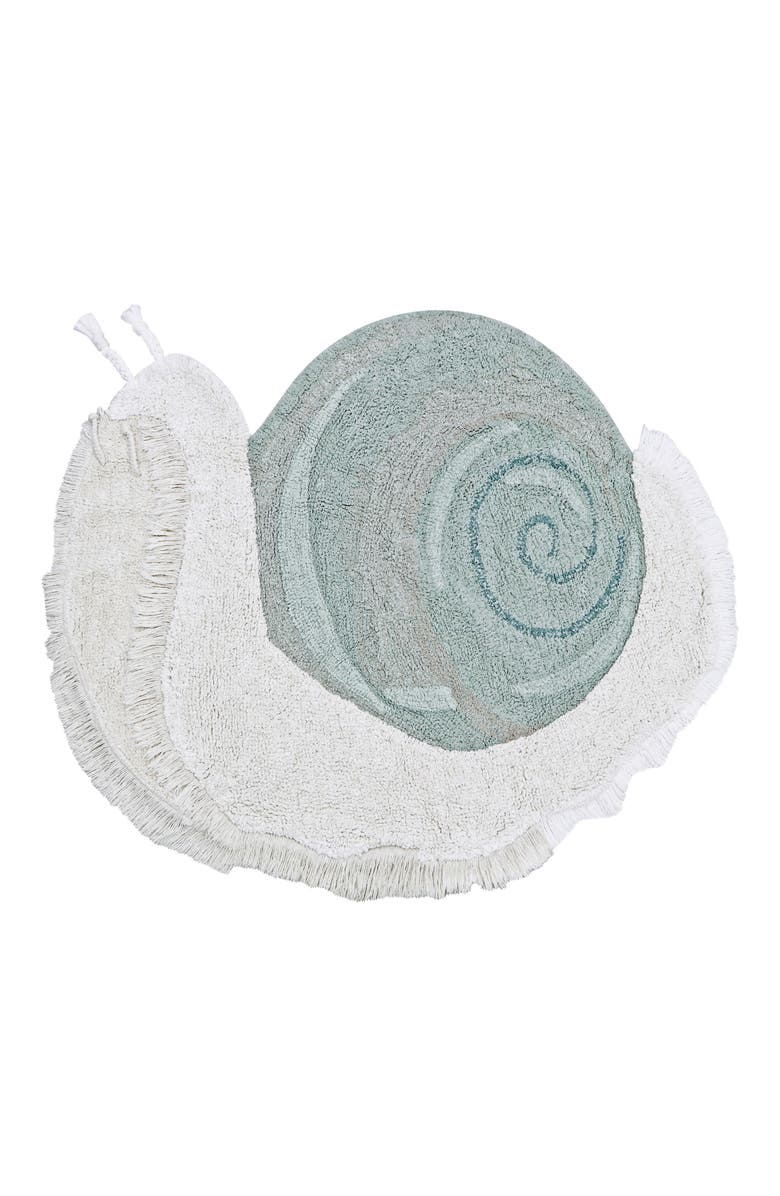 Lorena Canals Snail Washable Rug, Alternate, color, Blue Sage
