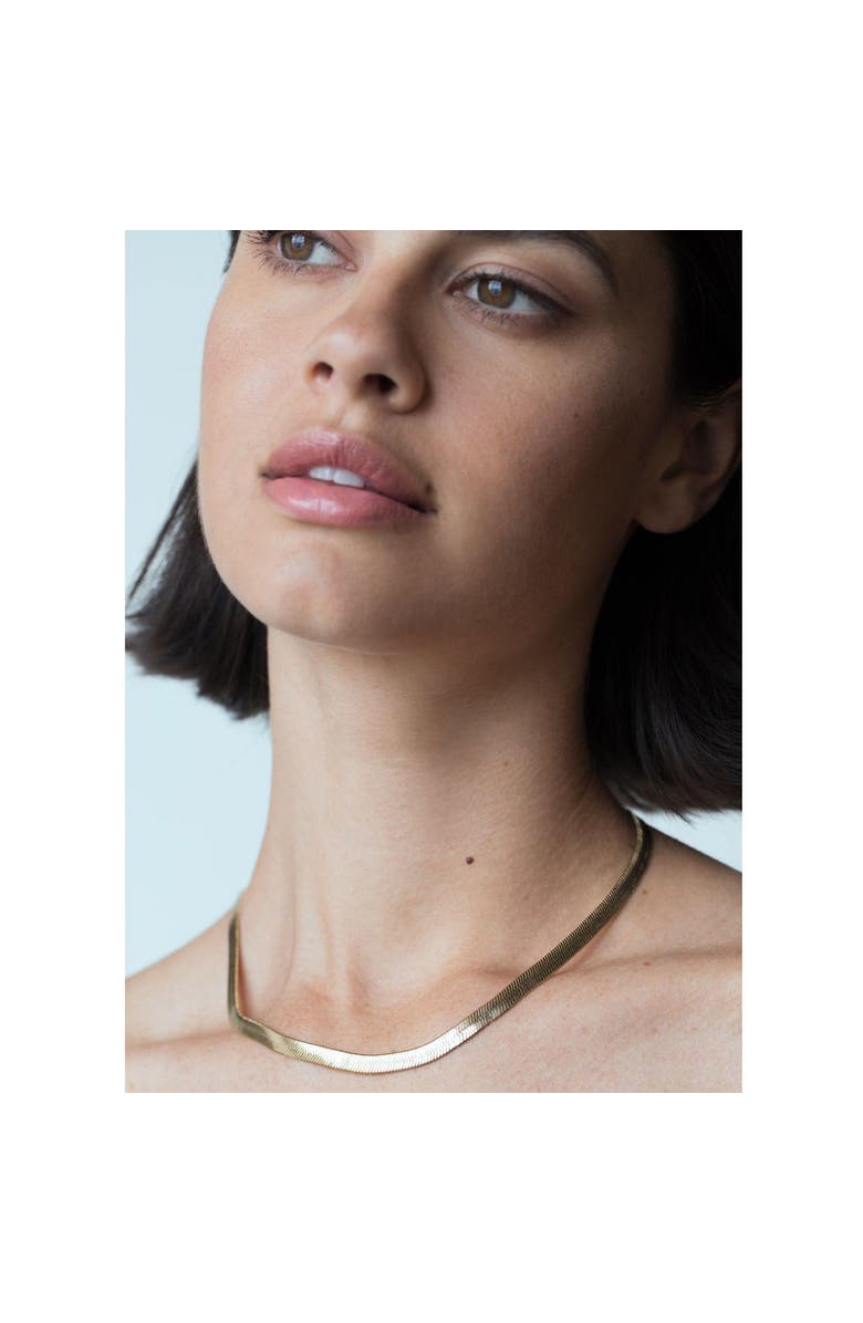 Outofoffice Gold Herringbone Chain Necklace, Alternate, color, Gold