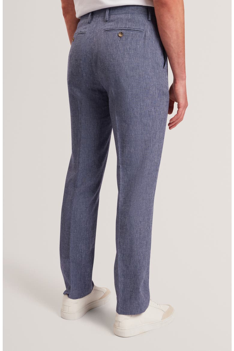 Givrant Slim Fit Linen & Cotton Pants, Alternate, color, NAVY