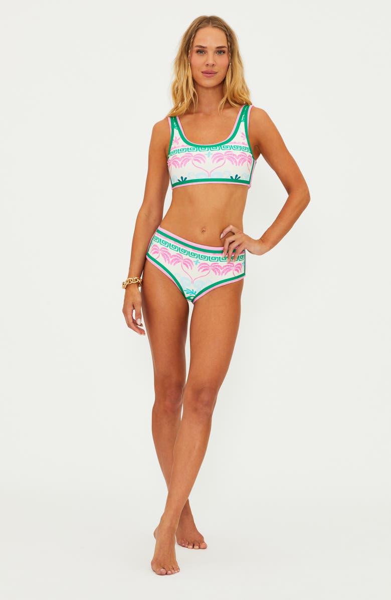 Beach Riot Francis Bikini Top, Alternate, color, Tropical Palm