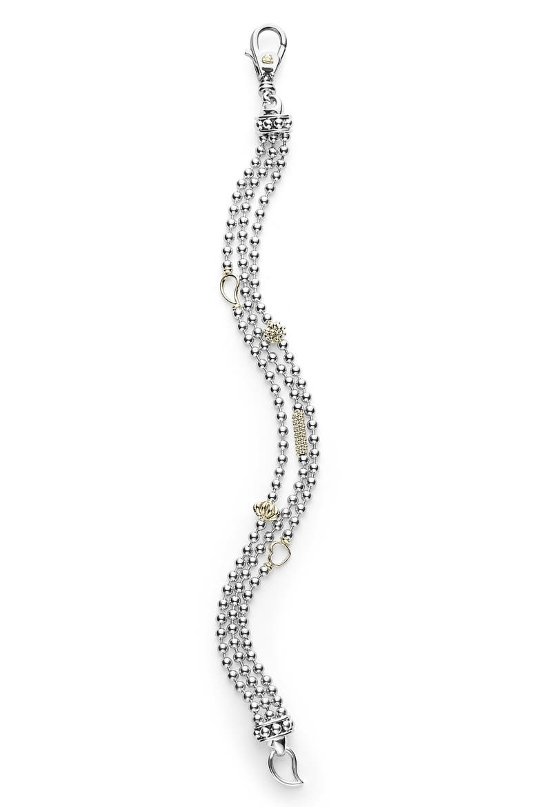 'Caviar Icon' Multistrand Bracelet, Alternate, color, SILVER/ GOLD