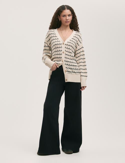 Finery London Alena V-neck Crochet Cardigan In White