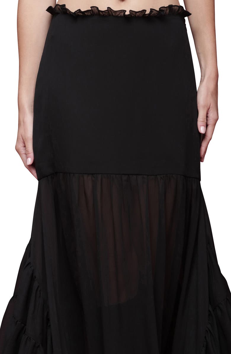 Avec Les Filles Handkerchief Hem Skirt, Alternate, color, Black