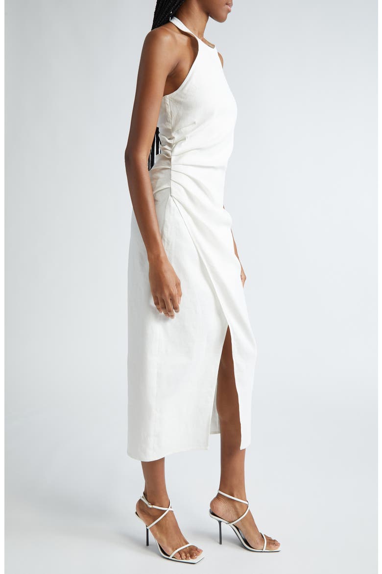 Sylvie Maxi Halter Dress, Alternate, color, WHITE