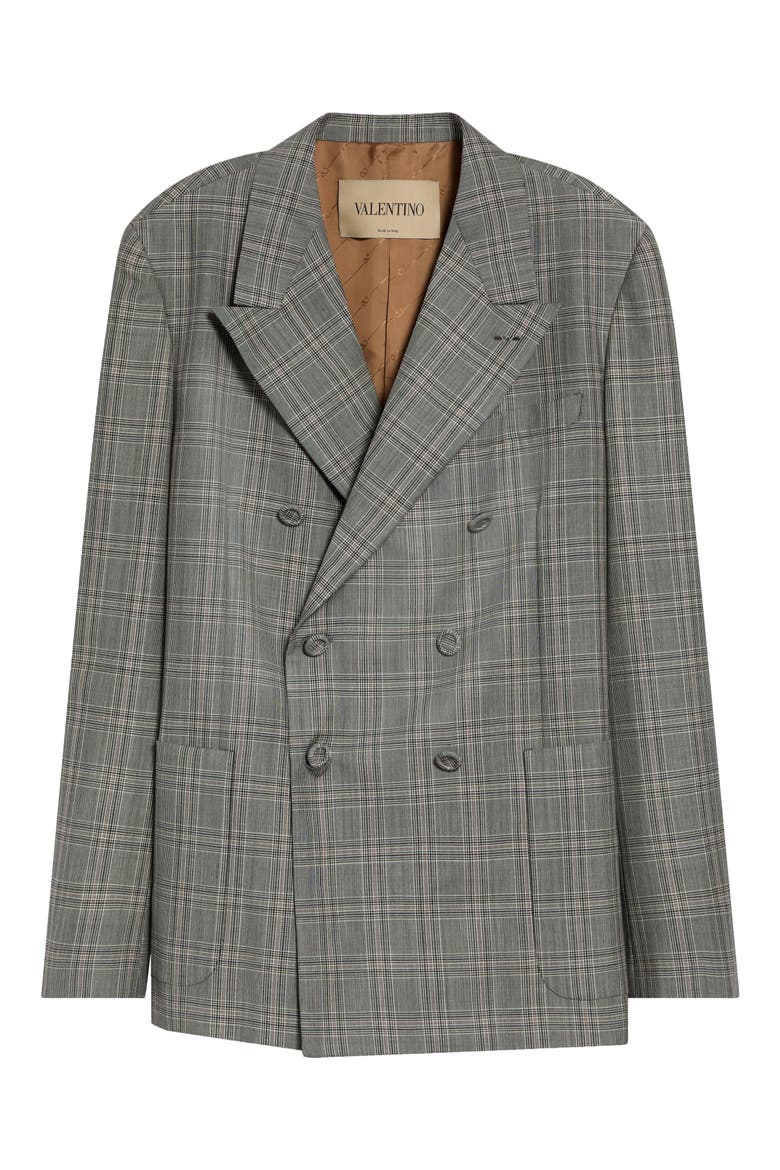Plaid Mohair & Wool Sport Coat, Main, color, GREY