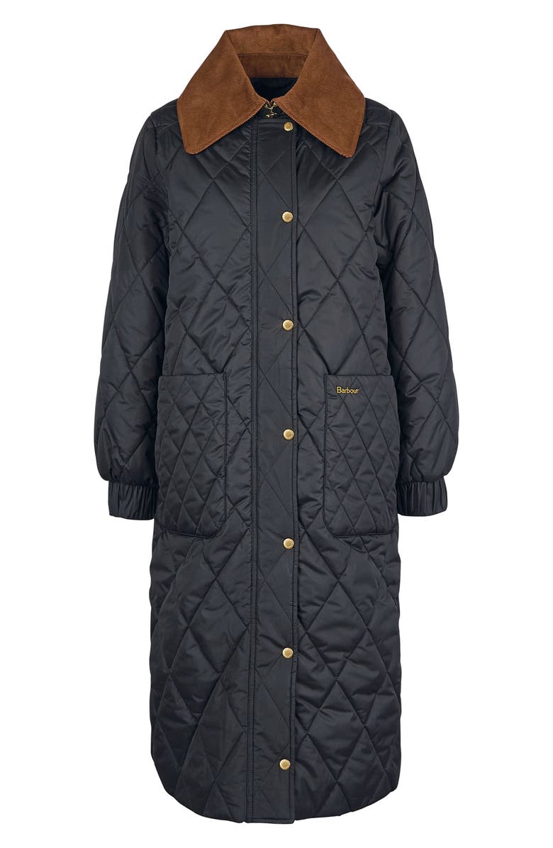 Barbour Marsett Quilted Longline Jacket, Alternate, color, 