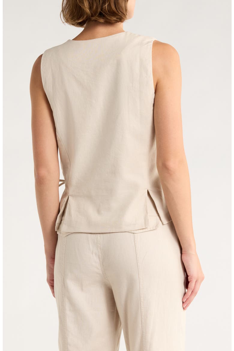 Side Tie Vest, Alternate, color, BIRCH
