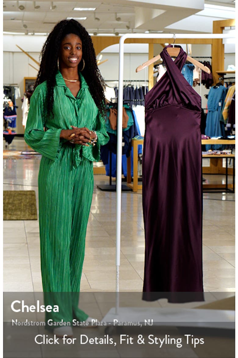 Rosaminta Satin Halter Dress video