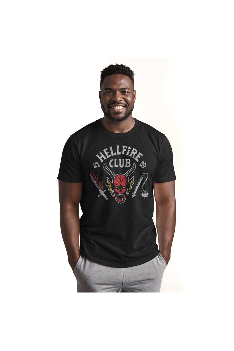 Netflix Men's Stranger Things Hellfire Club Costume Graphic T-Shirt, Alternate, color, Black