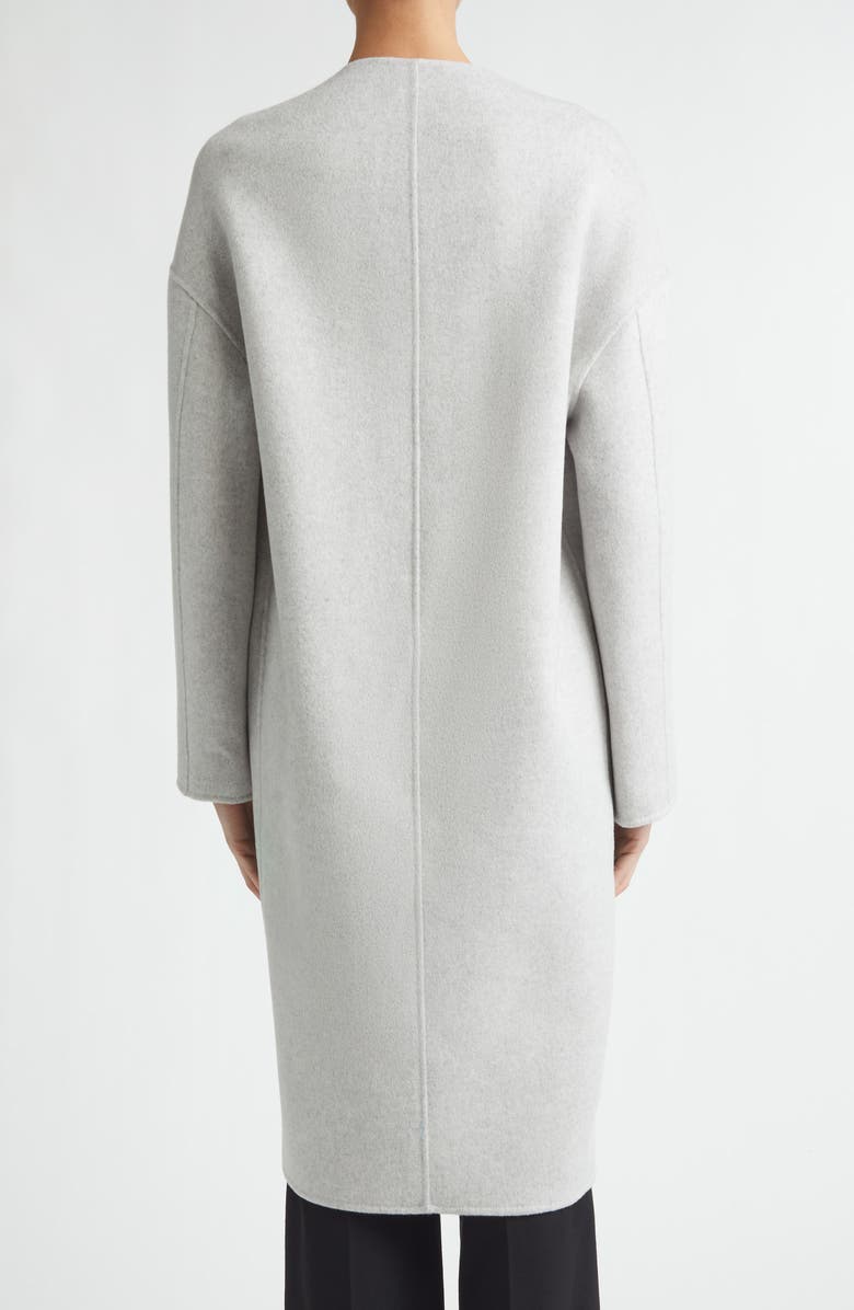 LOULOU DE SAISON Kerry Oval Shaped Wool & Cashmere Coat, Alternate, color, Light Grey Melange