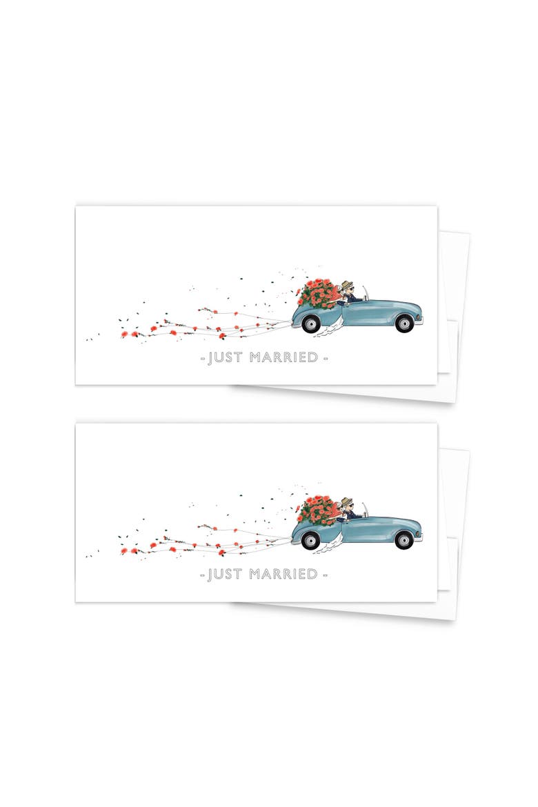 2ct Just Married Long Greeting Card Pack, Main, color, Multi-Pack