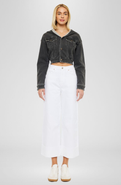 KanCan Alfie 90s High Rise Cropped Wide Leg Jeans