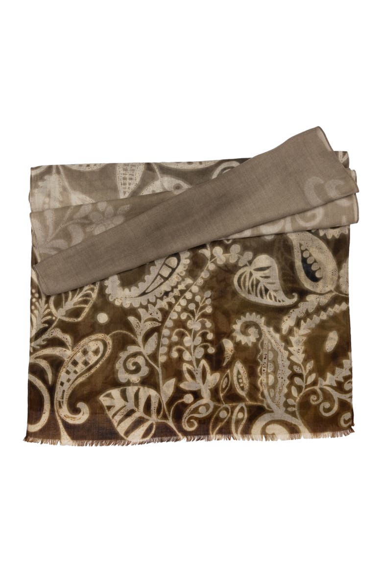 Garda - Wool Scarf, Alternate, color, Brown and Tan