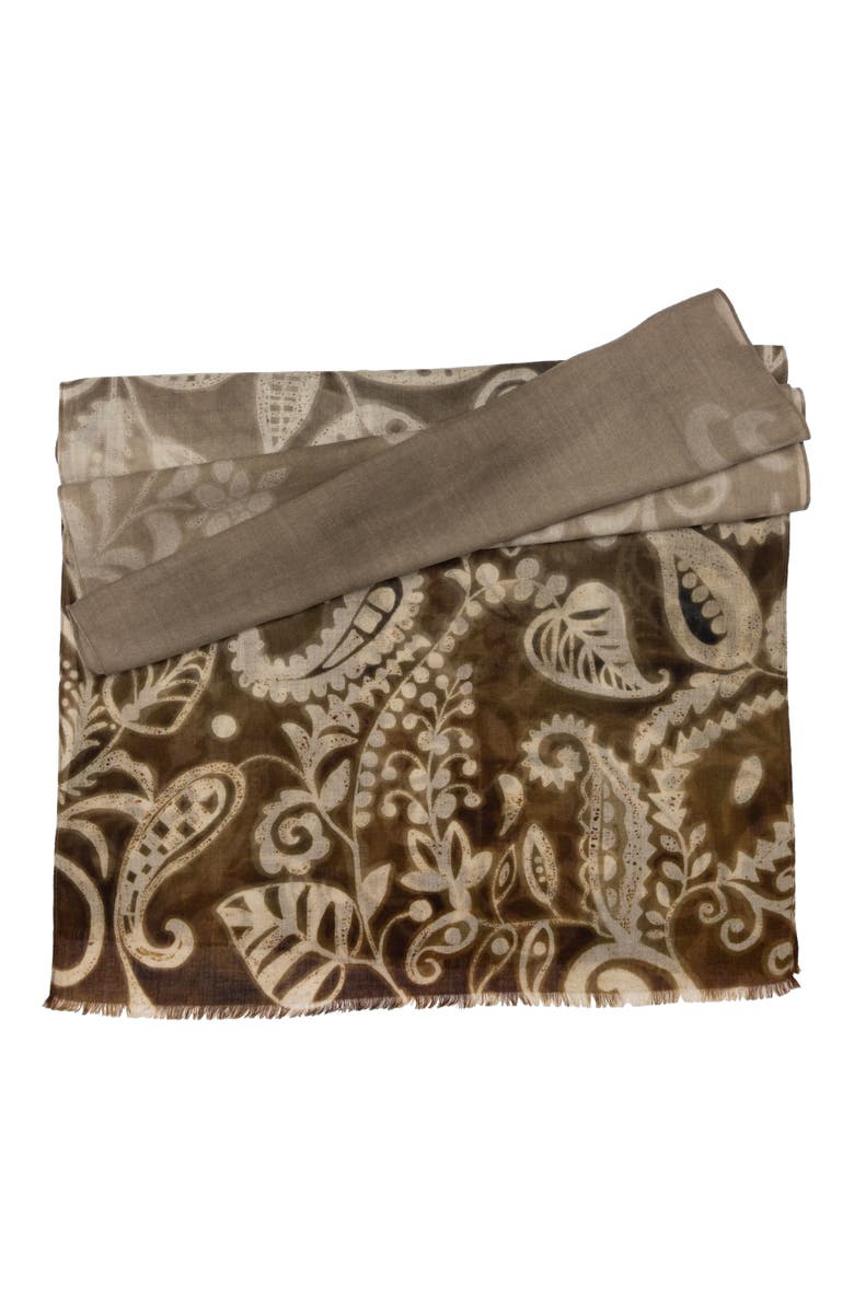 Elizabetta Garda - Wool Scarf, Alternate, color, Brown And Tan
