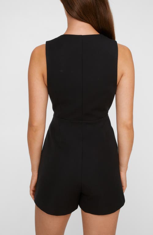 Nasty Gal Tailored Pleated Hem Sleeveless Romper In Black