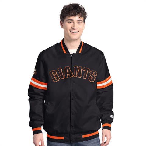 Men's Starter  Black San Francisco Giants Scout Full-Snap Varsity Jacket