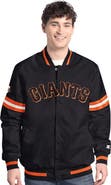 STARTER Men's Starter  Black San Francisco Giants Scout Full-Snap Varsity Jacket