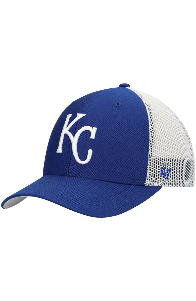 '47 Men's '47 Royal/White Kansas City Royals Primary Logo Trucker Snapback Hat, Main, color, 