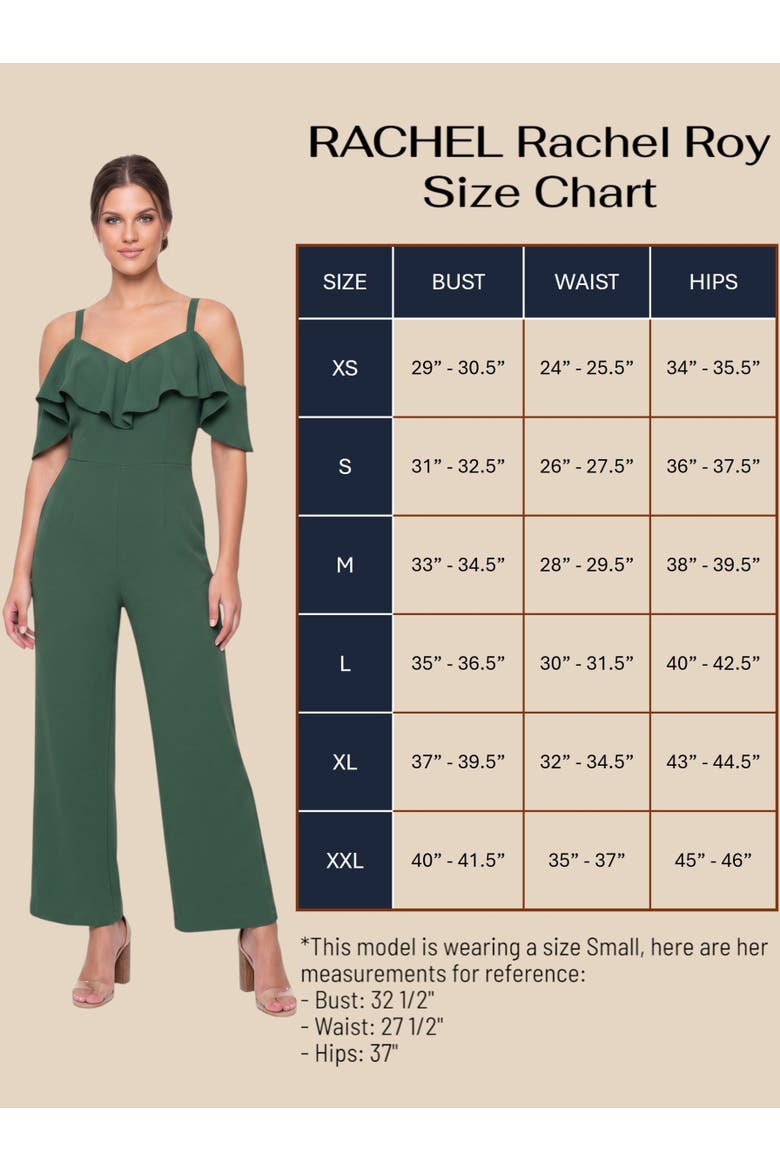 Marcella Off the Shoulder Ruffle Jumpsuit, Alternate, color, Spruce