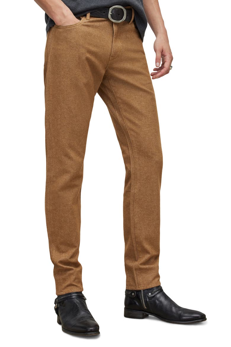 J702 Slim Fit Jeans, Main, color, LIGHT OCHRE BROWN