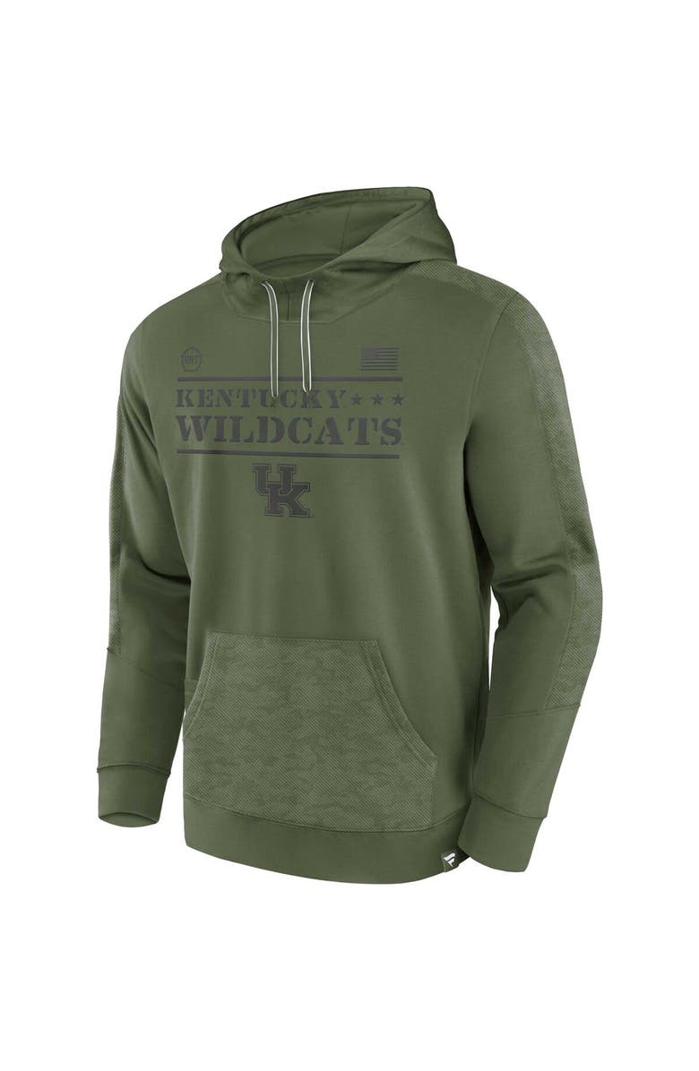 FANATICS Men's Fanatics Branded Olive Kentucky Wildcats OHT Military Appreciation Stencil Pullover Hoodie, Alternate, color,