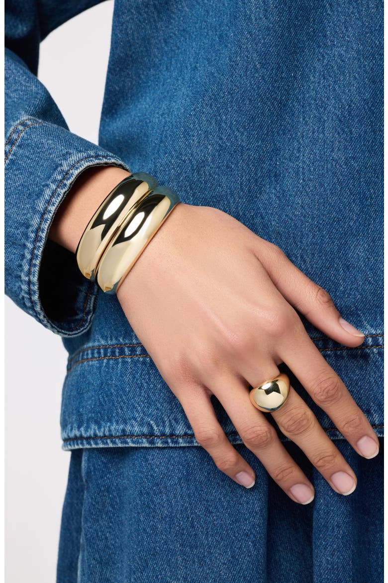 Gold Cuff Bracelet - Jalyn, Alternate, color, Gold