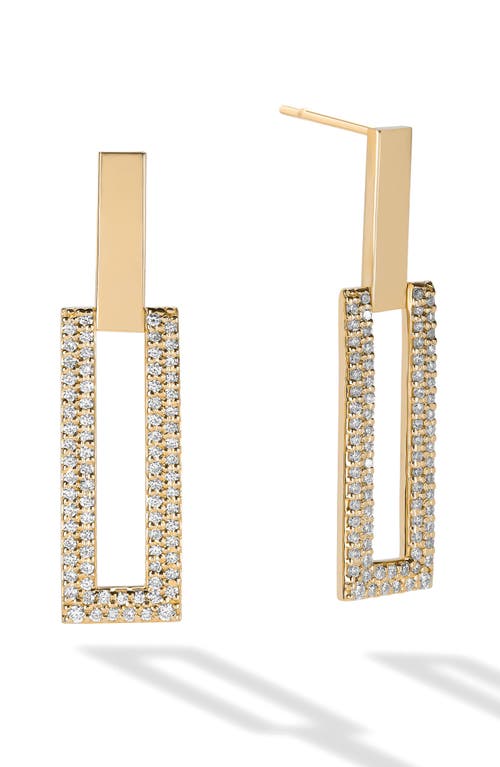 Lana 14k Gold Open Tag Drop Earrings In Gold