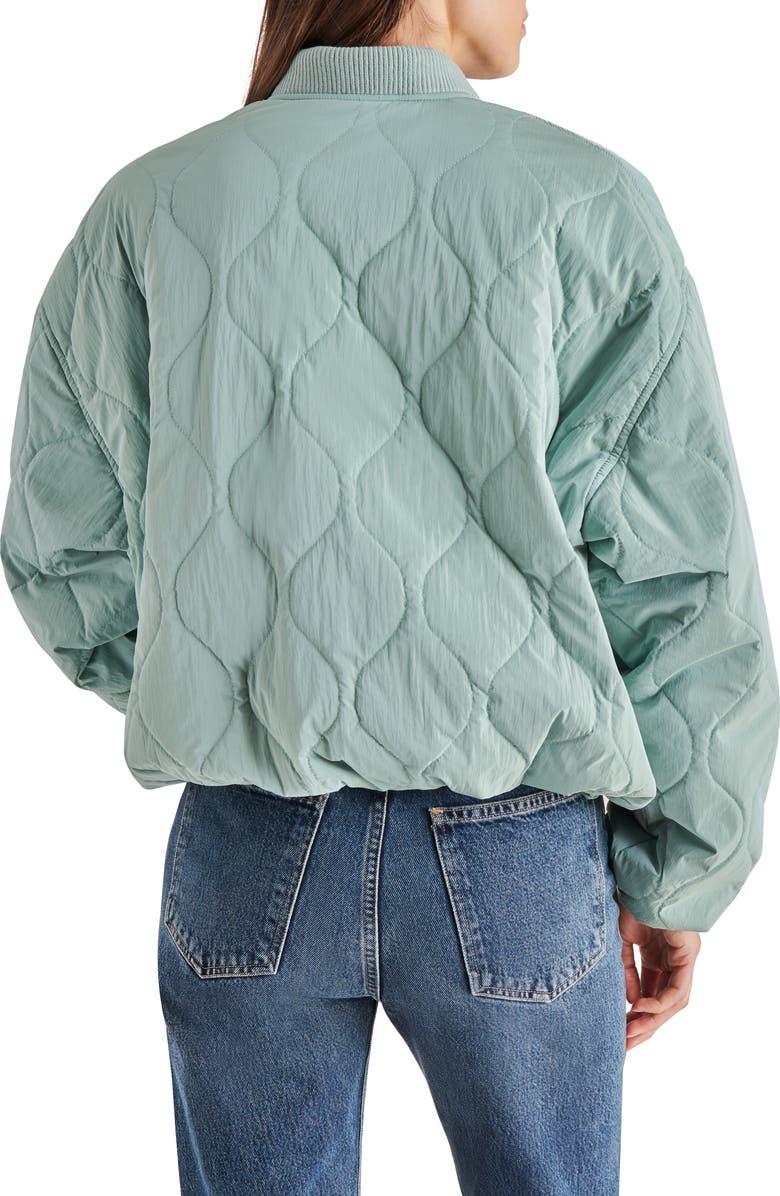 Steve Madden Vida Quilted Bomber Jacket, Alternate, color, 
