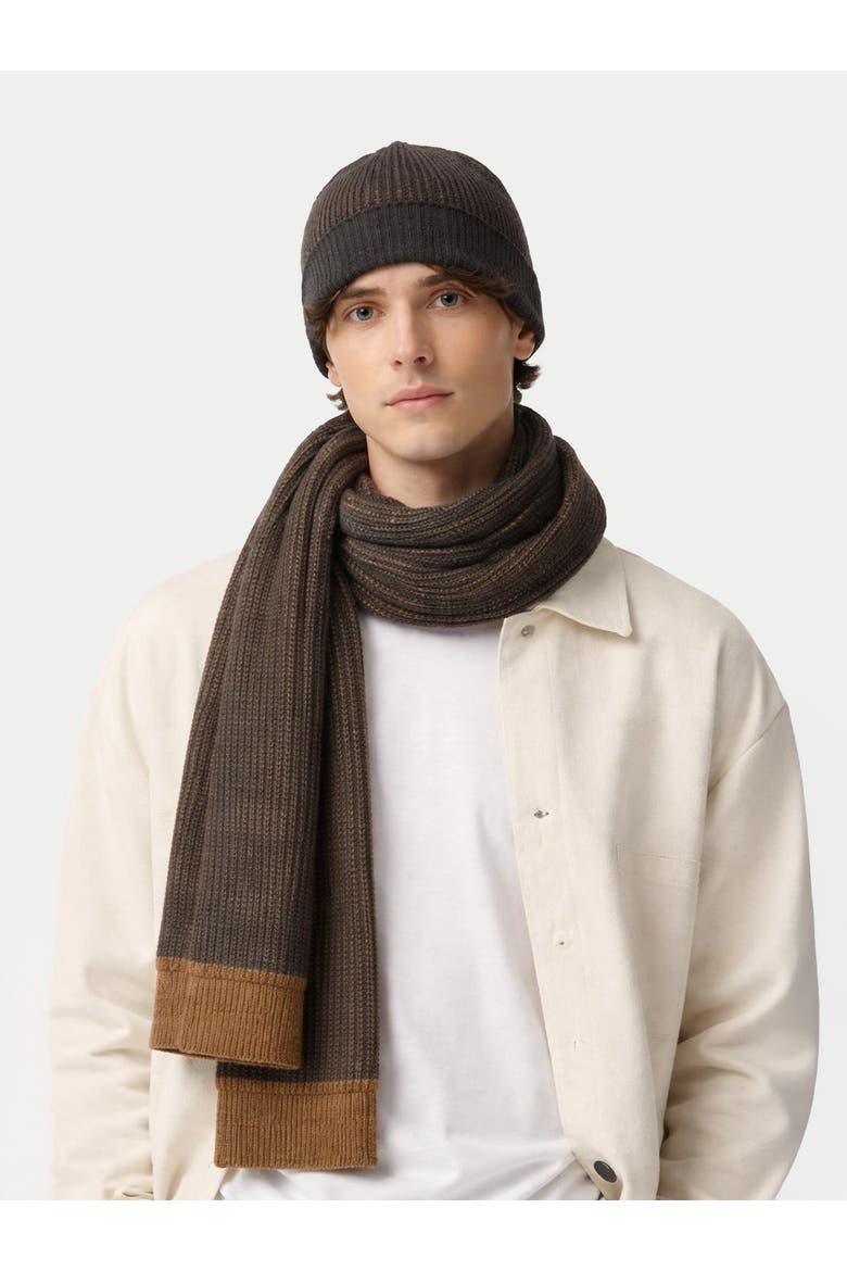 Cashmere Ribbed Knit Hat, Alternate, color, charcoal