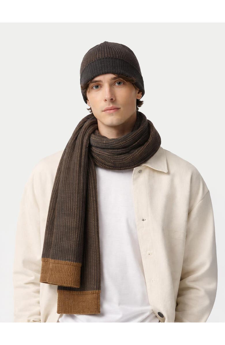 Gobi Cashmere Cashmere Ribbed Knit Hat, Alternate, color, Charcoal