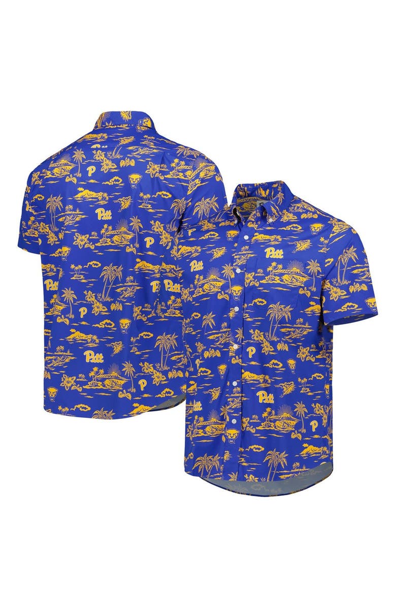 Reyn Spooner Men's Reyn Spooner Royal Pitt Panthers Performance Button-Down Shirt, Main, color, 