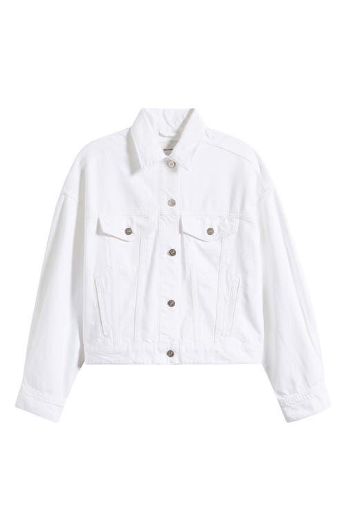 Reformation Rhodes Relaxed Fit Organic Cotton Denim Jacket In White