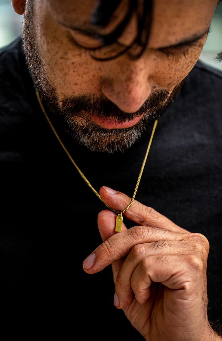 Vincero Men's Initial Pendant Necklace, Alternate, color, Gold - A