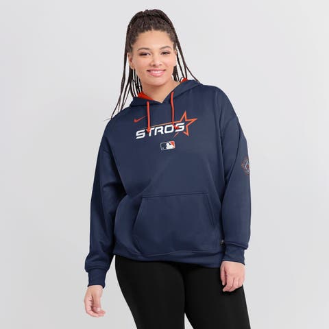 Women's Nike  Navy Houston Astros 2025 City Connect Authentic Collection Performance Pullover Hoodie