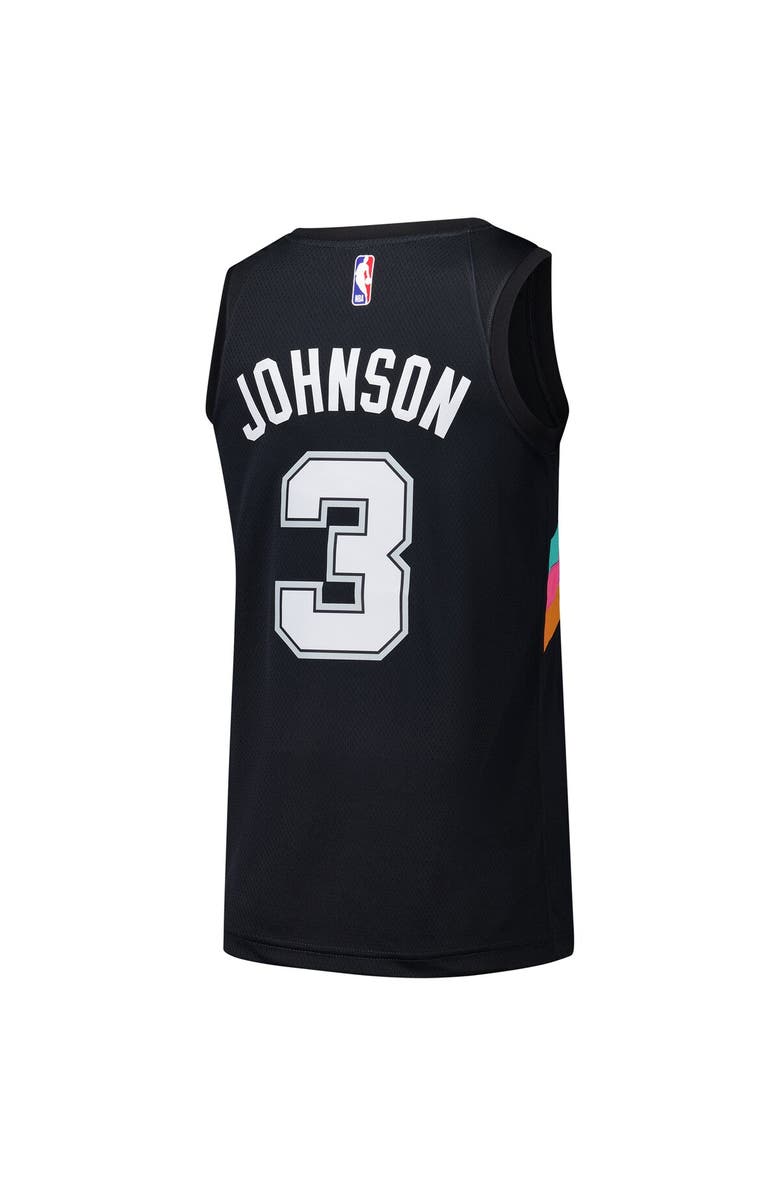 Nike Men's Nike Keldon Johnson Black San Antonio Spurs Swingman Player Jersey - City Edition, Alternate, color,