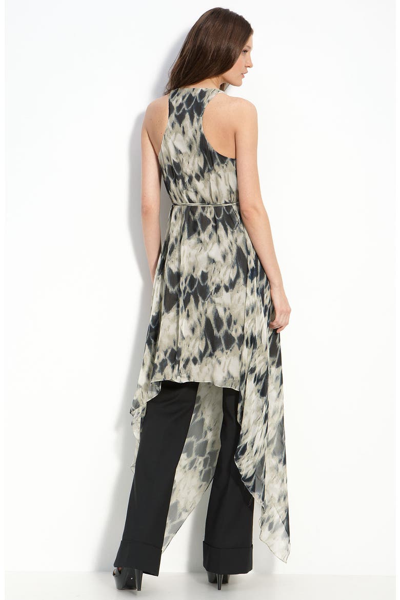 Racerback Silk Dress, Alternate, color, CEMENT
