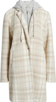 Thread 
Supply Plaid Coat with Bib Hoodie