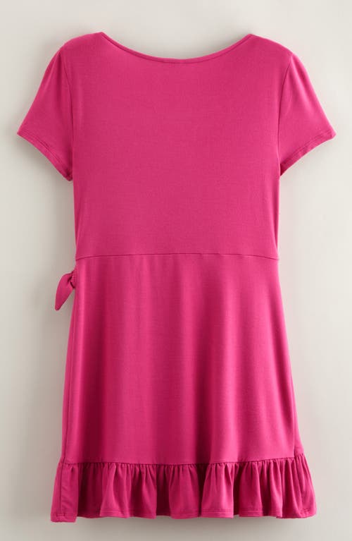 Nordstrom Kids' Knit Faux Wrap Dress In Pink