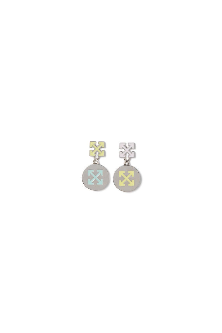Women's Silver Arrow Button Earrings, Main, color, Silver