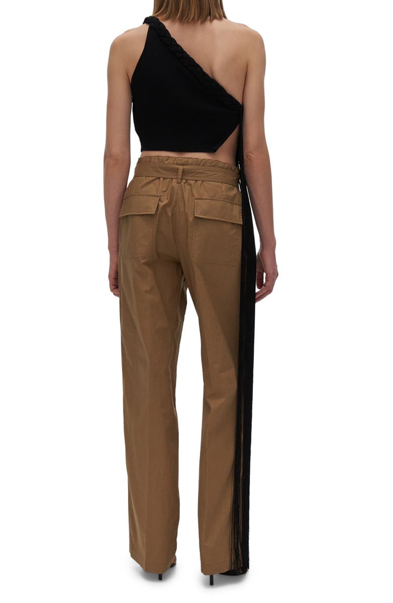 Helmut Lang One-Shoulder Fringe Tank Top, Alternate, color, 